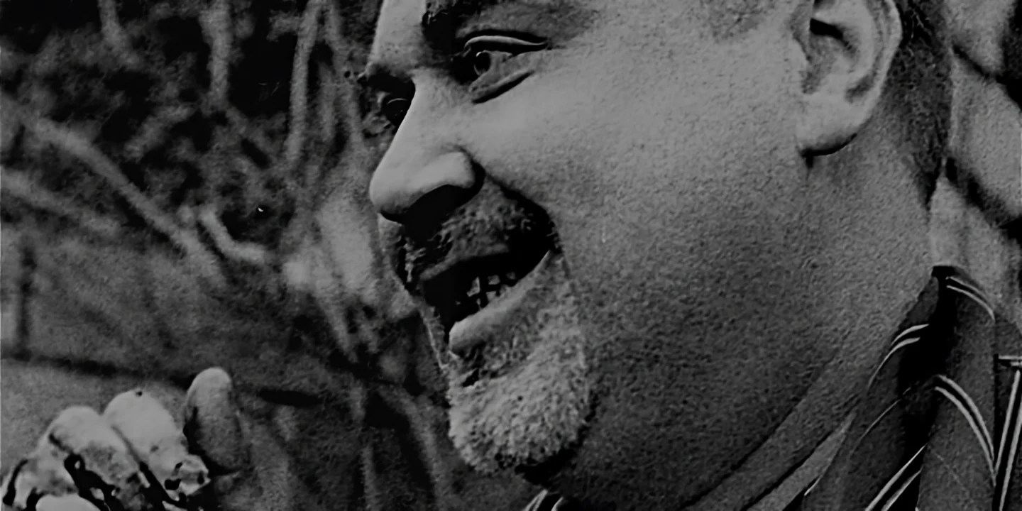 Close-up of future father-in-law with crazy face, The Hand short film